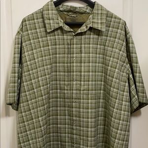 Men’s 5.11 Green Plaid Zipper Conceal shirt